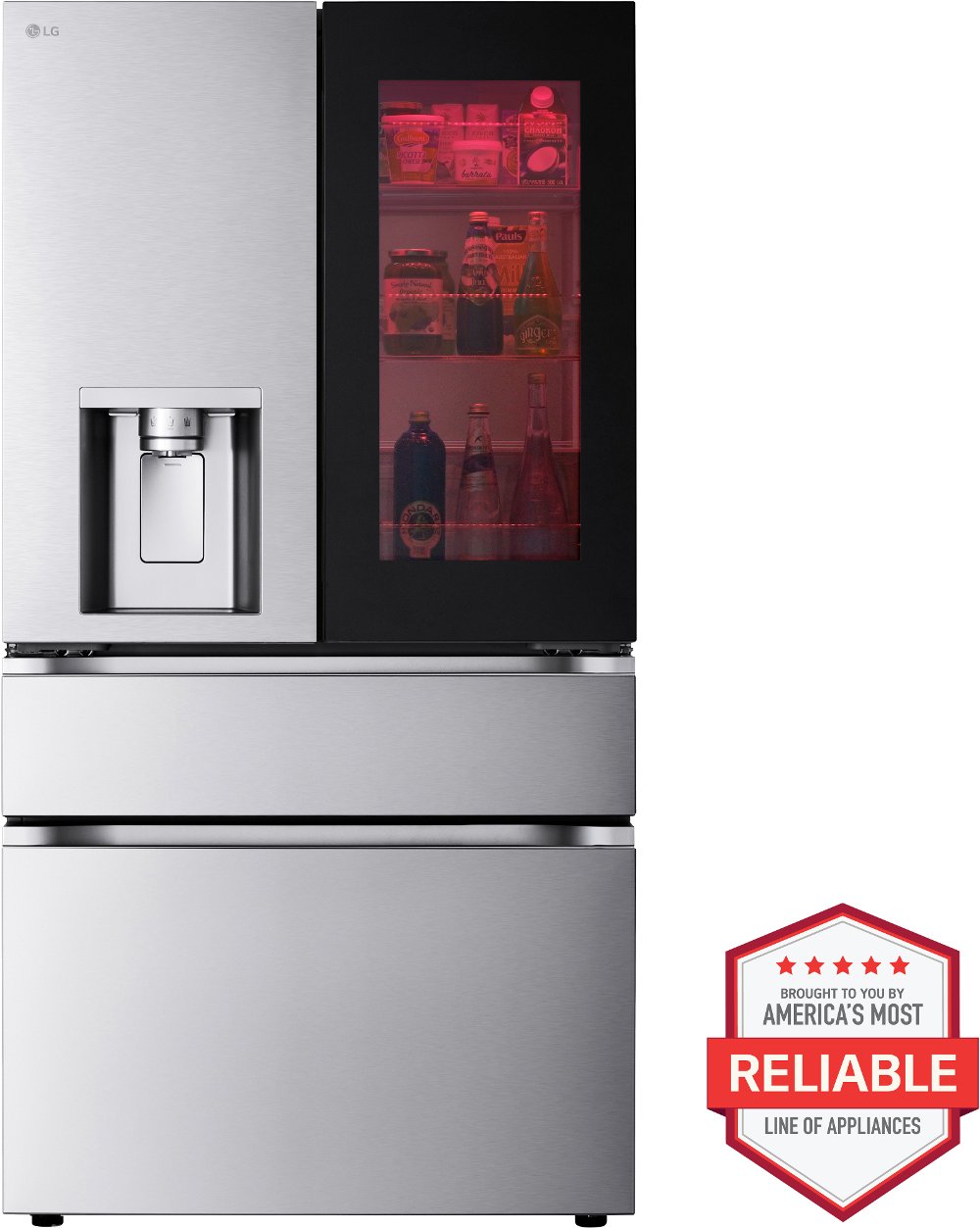 LG 29.4 Cu Ft Smart InstaView® French 4-Door Refrigerator - Stainless Steel