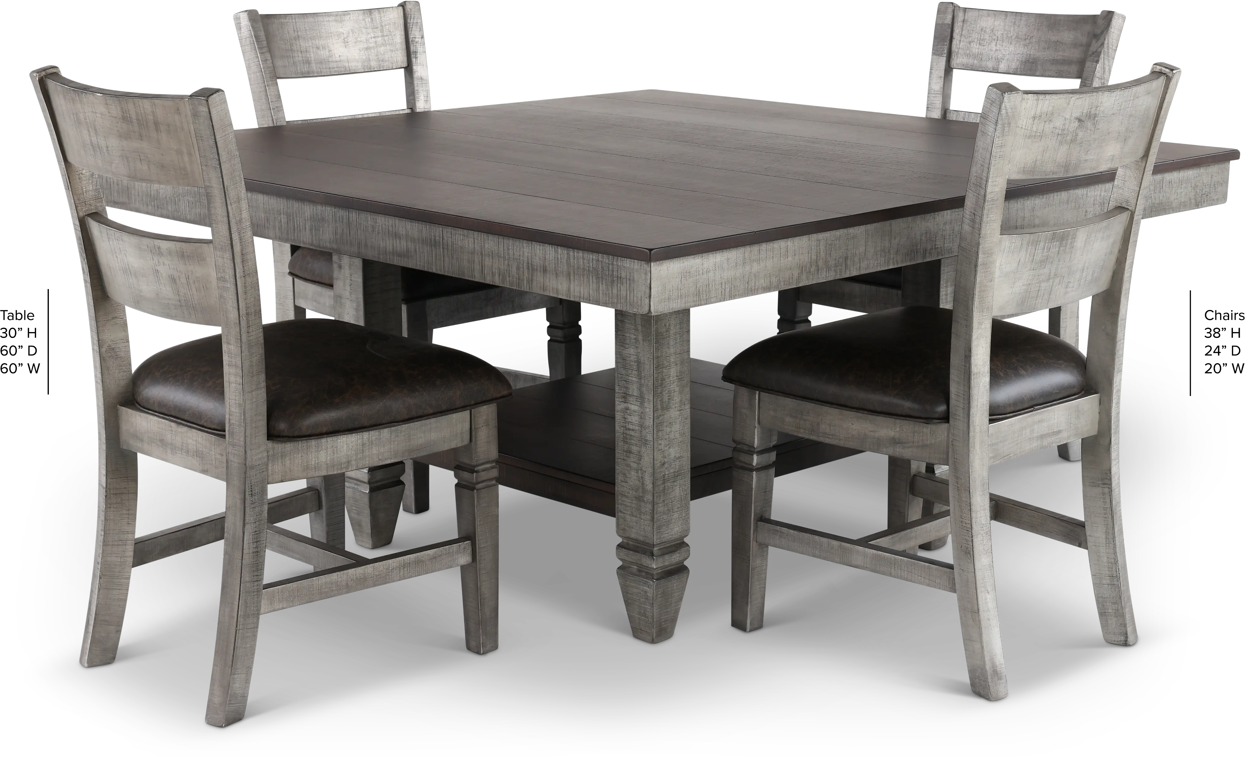Hope Hills Brown and Gray 5 Piece Dining Set-3