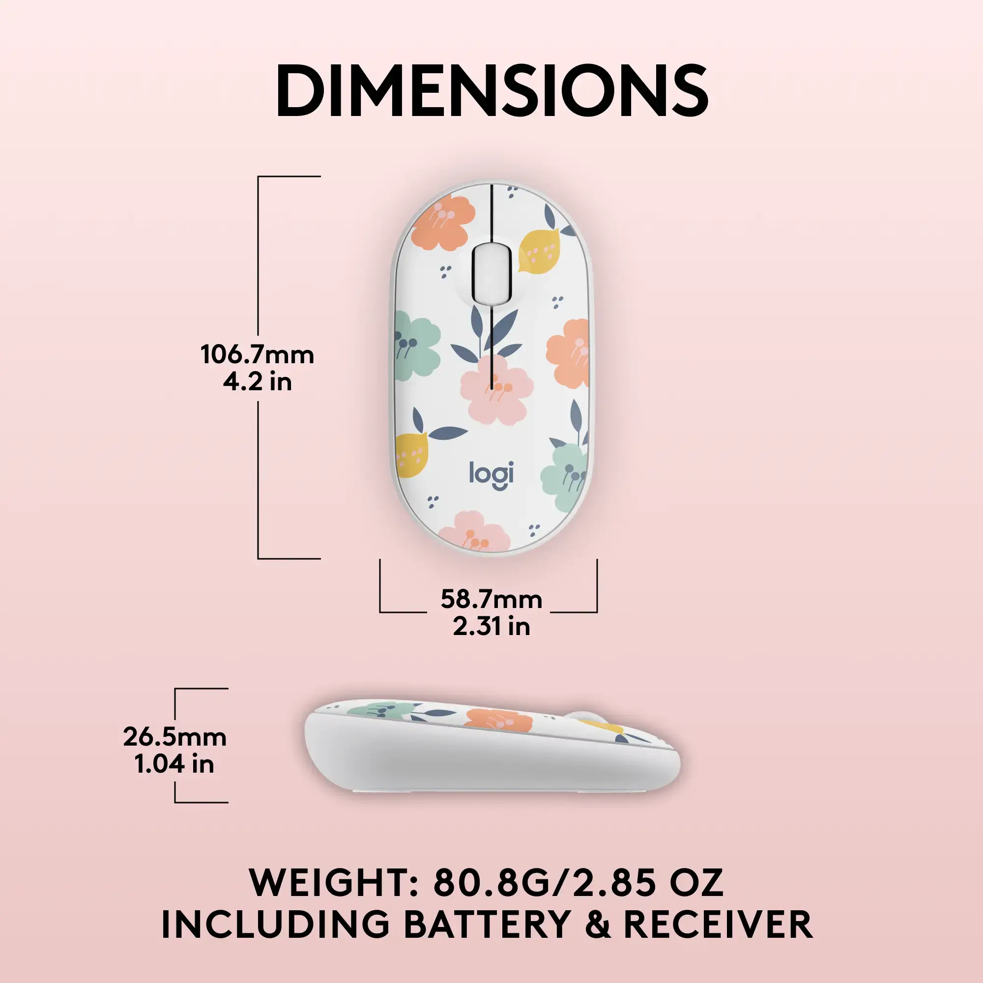 Logitech M340 Wireless Mouse - Floral Bouquet-9