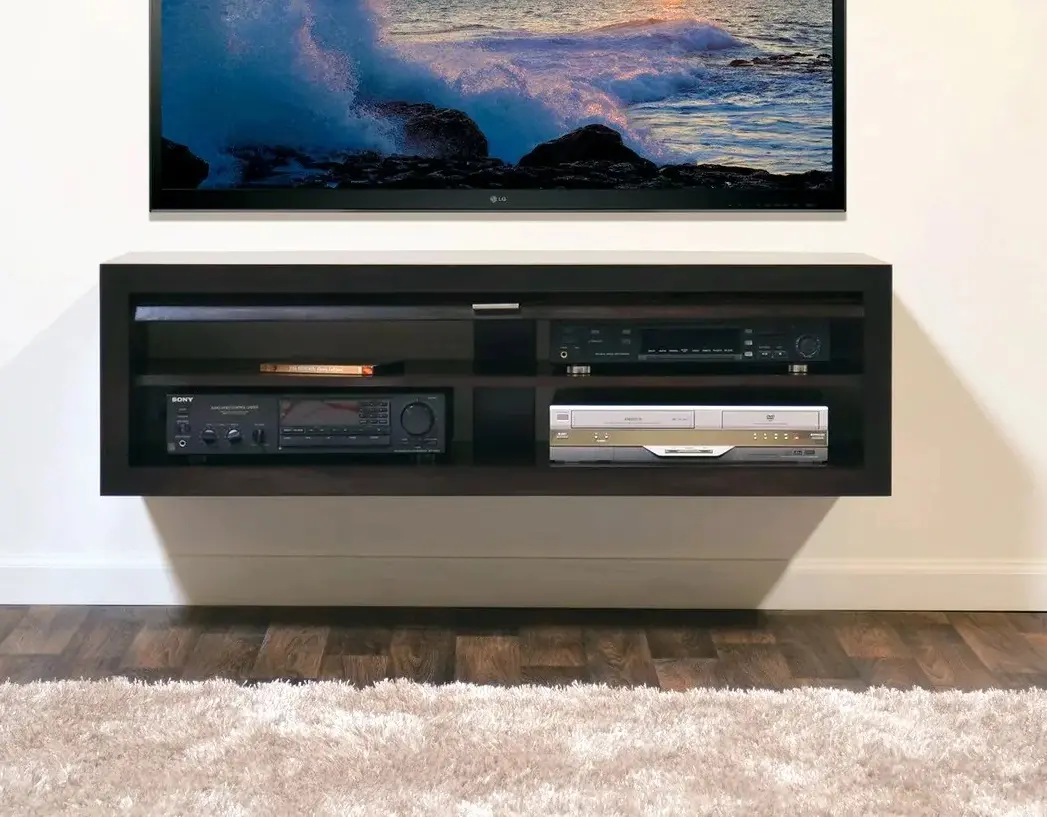 Eco Geo Espresso Wall Mounted TV Stand-2