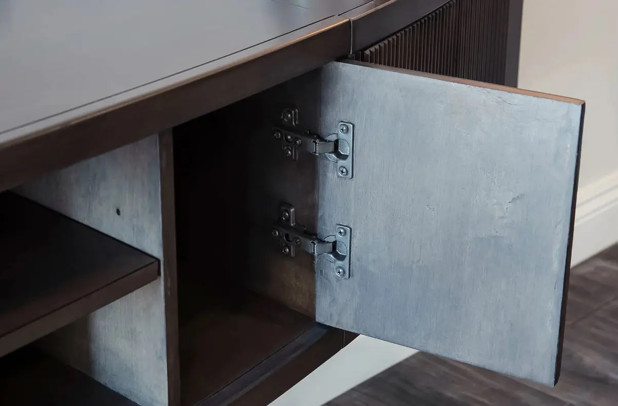 Arc Curved Graystone Wall Mounted TV Stand-6