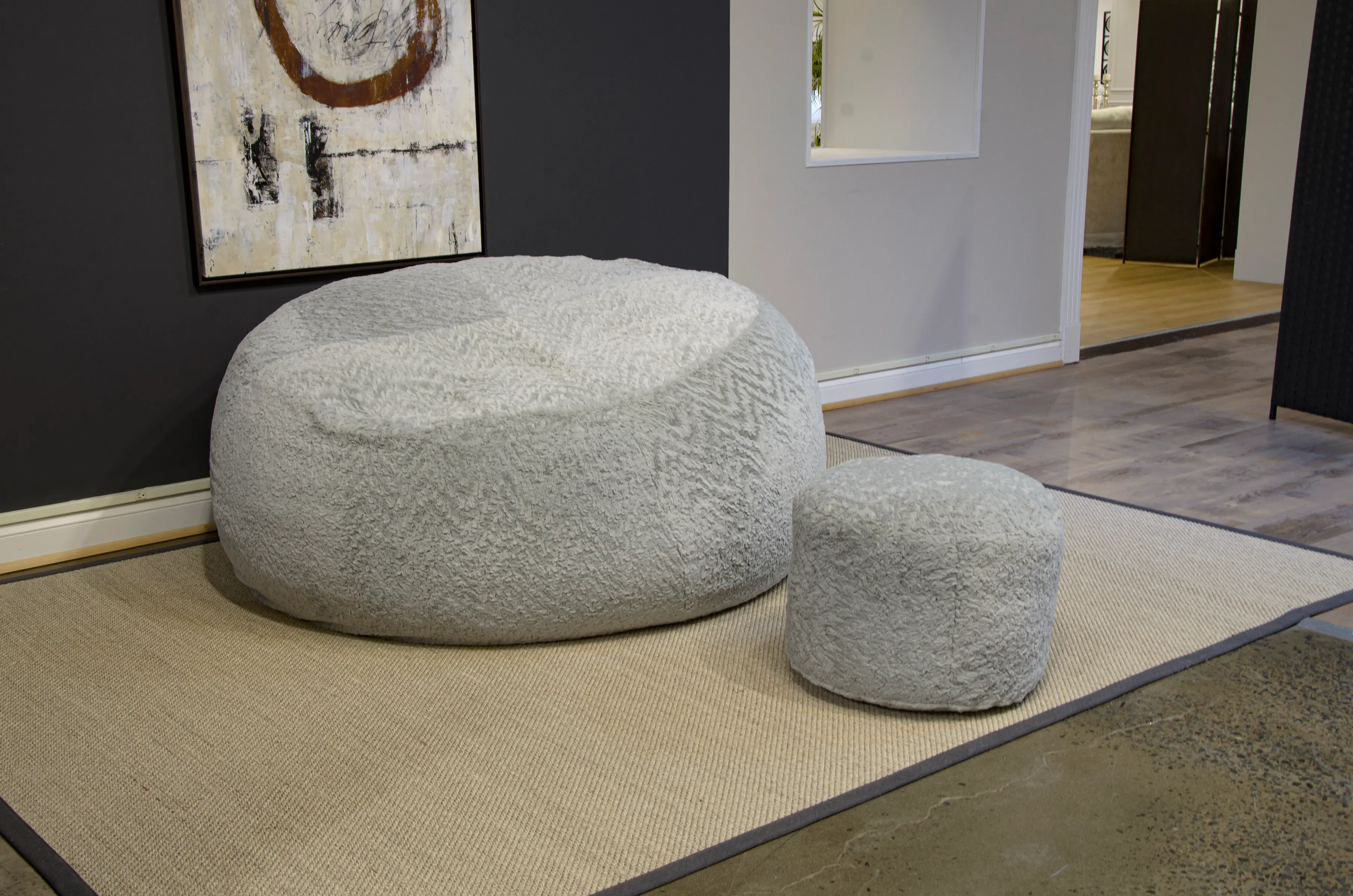 600-98/GREY2902-28 Sploosh Gray Comfort Sac Lounge Chair-2