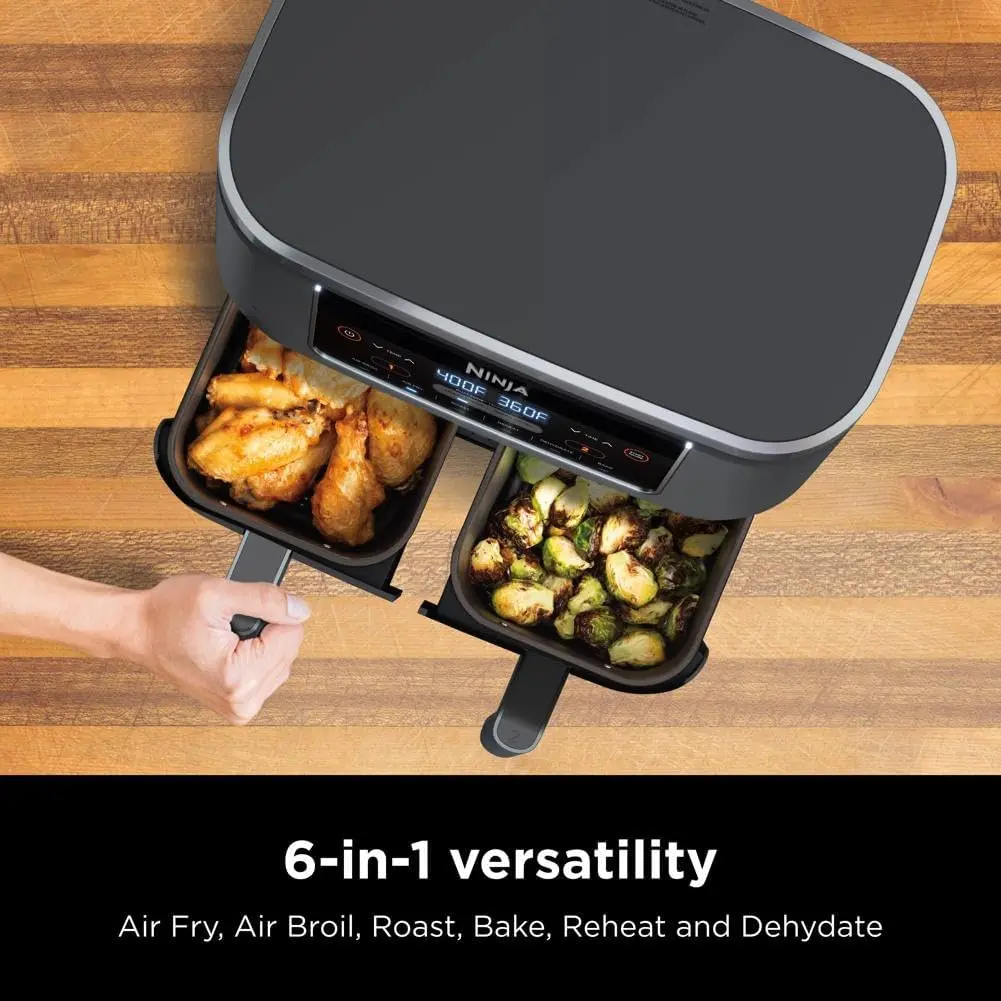 DZ201 Ninja® Foodi® 6-in-1 Air Fryer with DualZone™ Technology-3