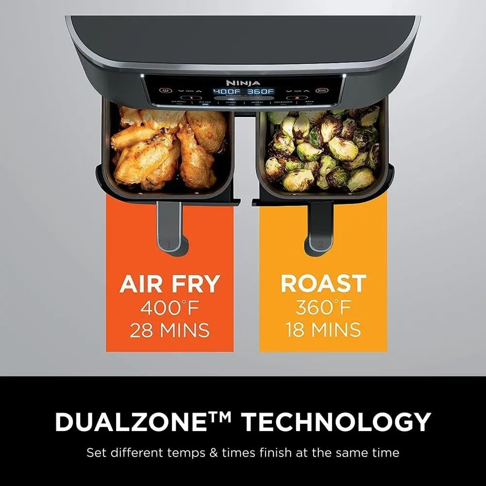 DZ201 Ninja® Foodi® 6-in-1 Air Fryer with DualZone™ Technology-7