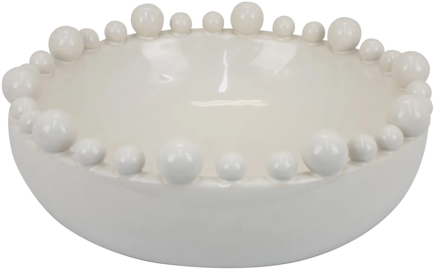 Ceramic White Bubble Bowl-1