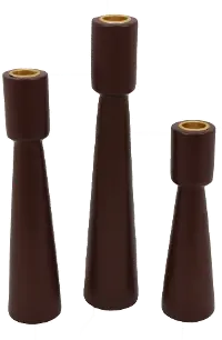 Velma 8  Small Brown Candle Holder