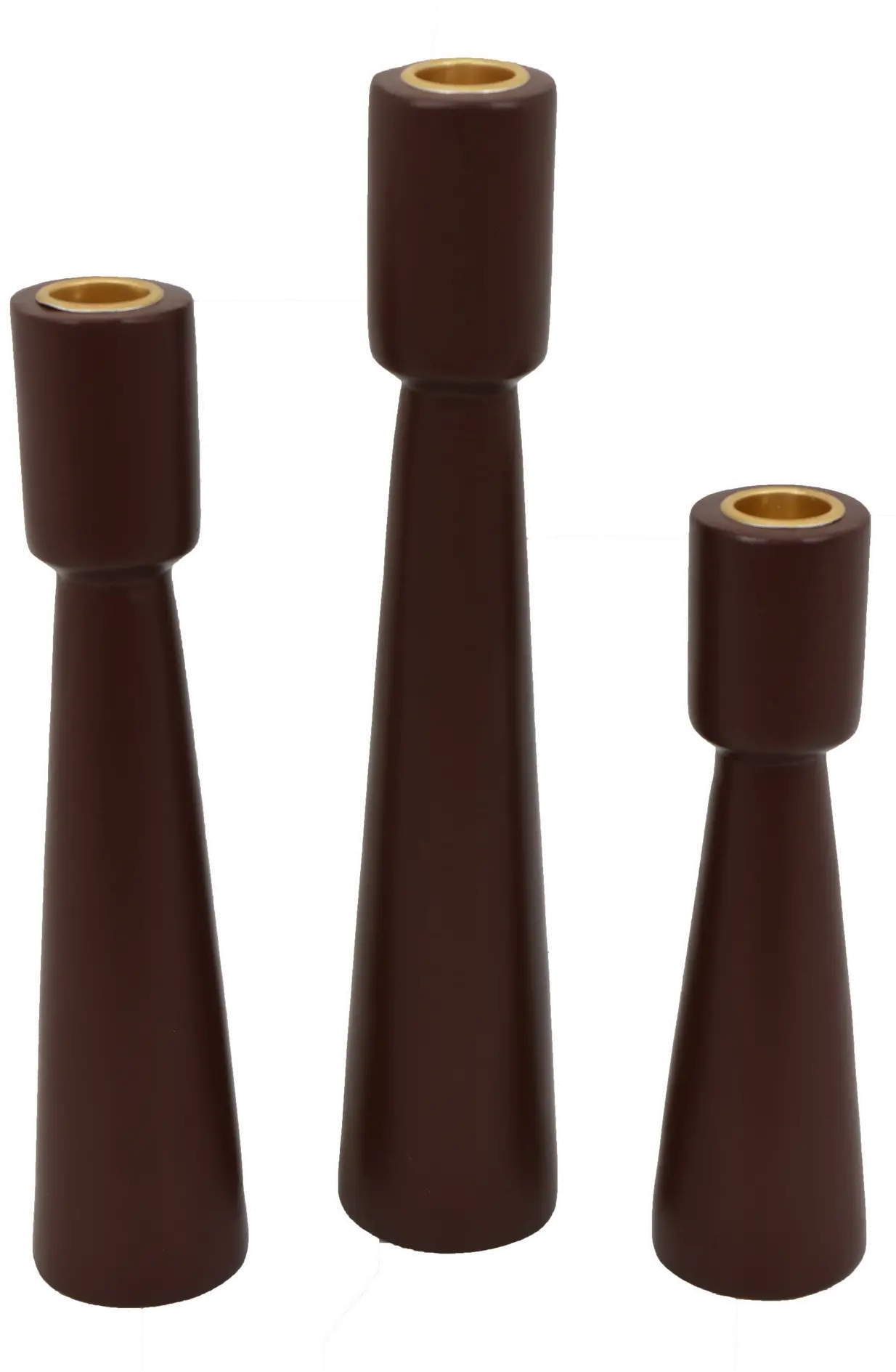Velma 10  Medium Brown Candle Holder-1