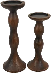 Fern Large Brown Candleholder