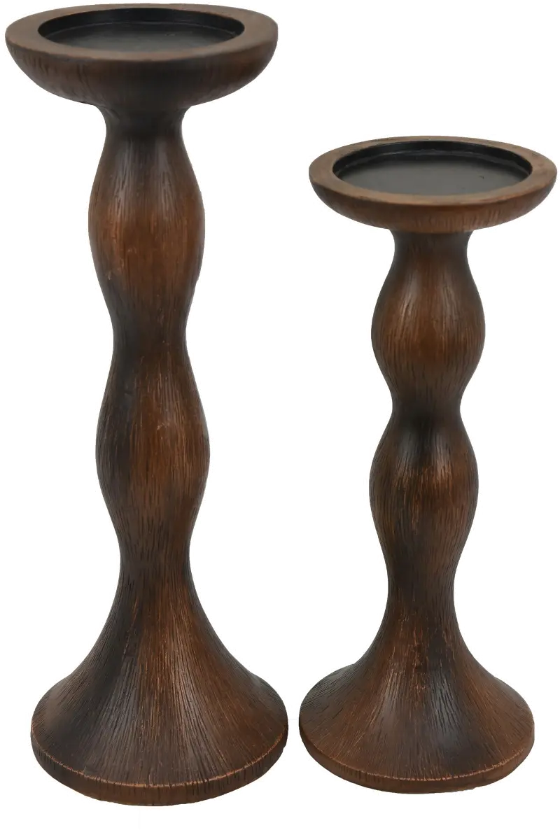 Fern Large Brown Candleholder