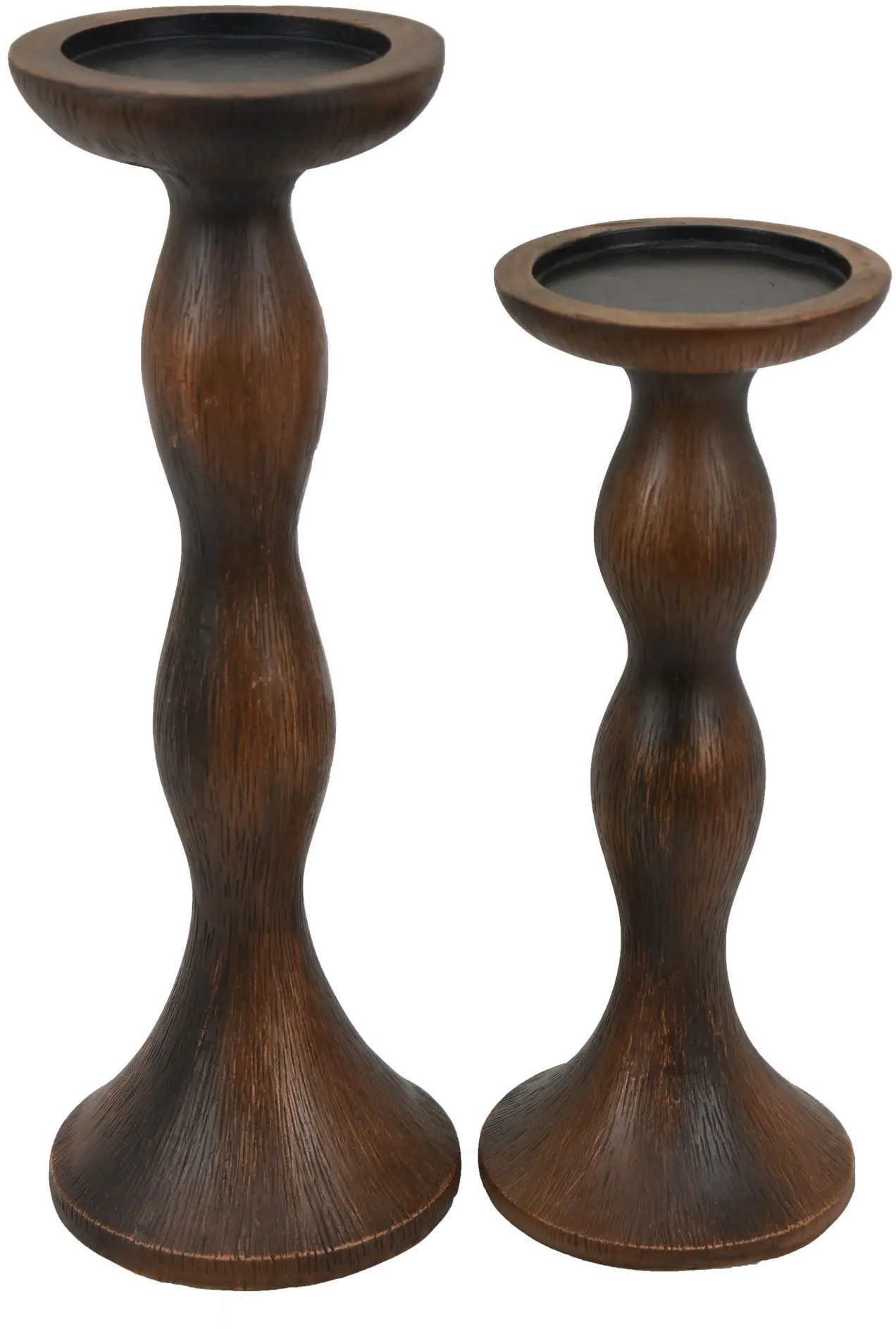 Fern Medium Brown Candleholder-1