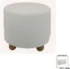 Cream Ottoman