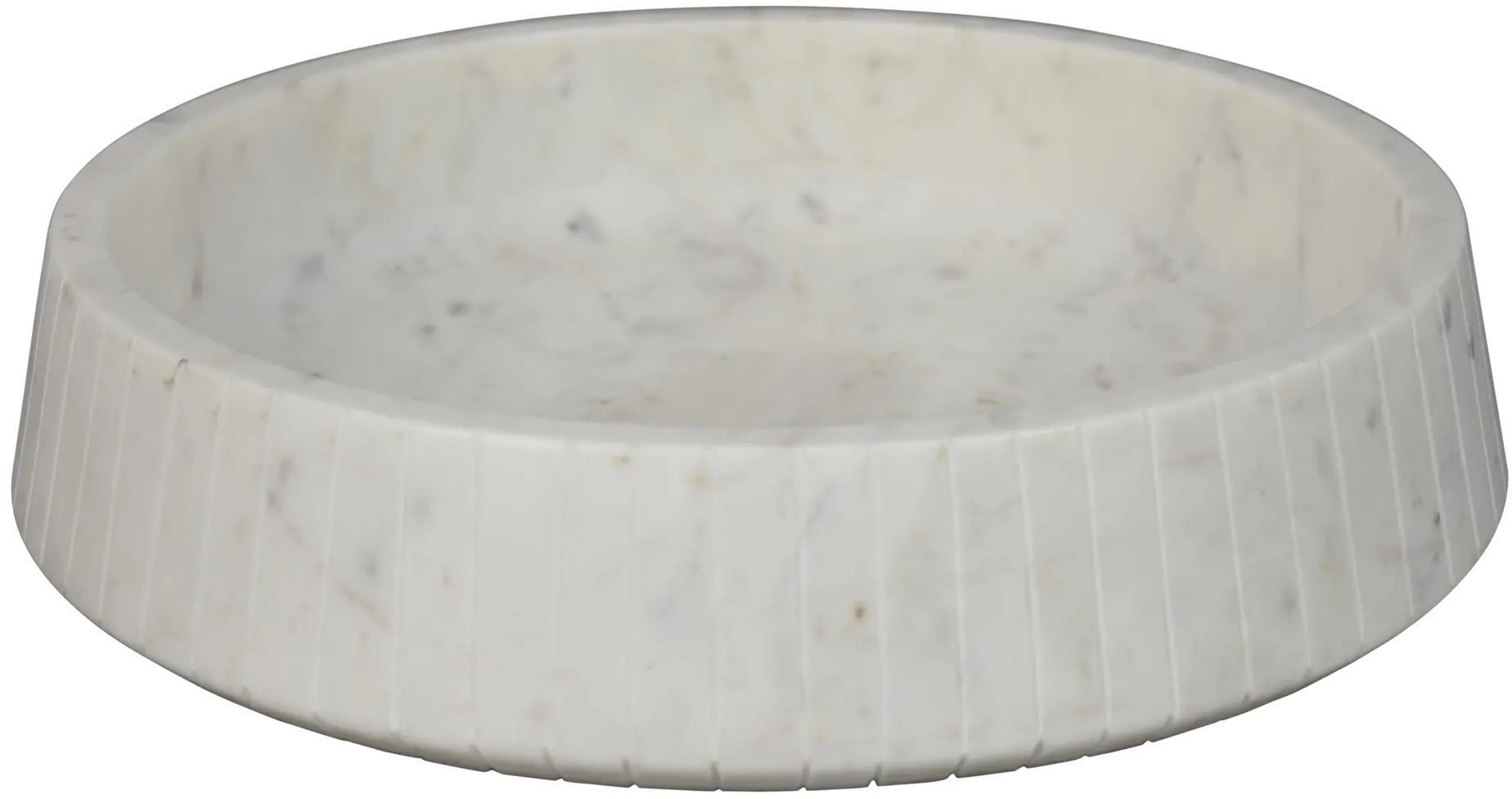 White 12  Marble Decorative Bowl-1