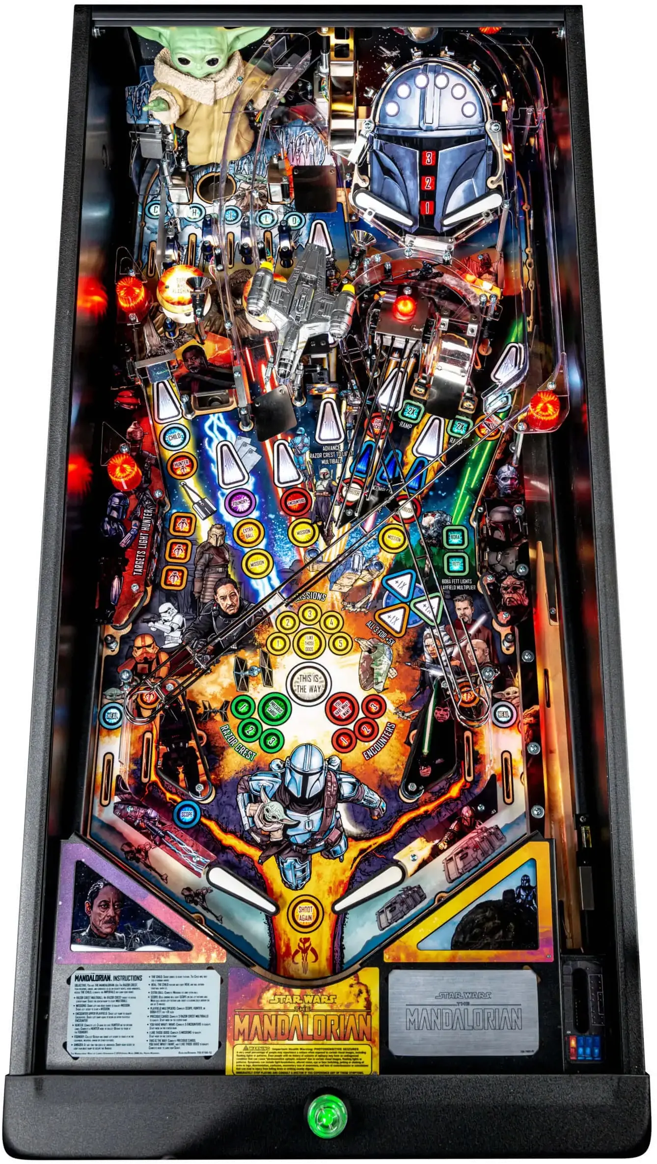 500-55S7-11 Stern Pinball The Mandalorian Premium Pinball Machine-4