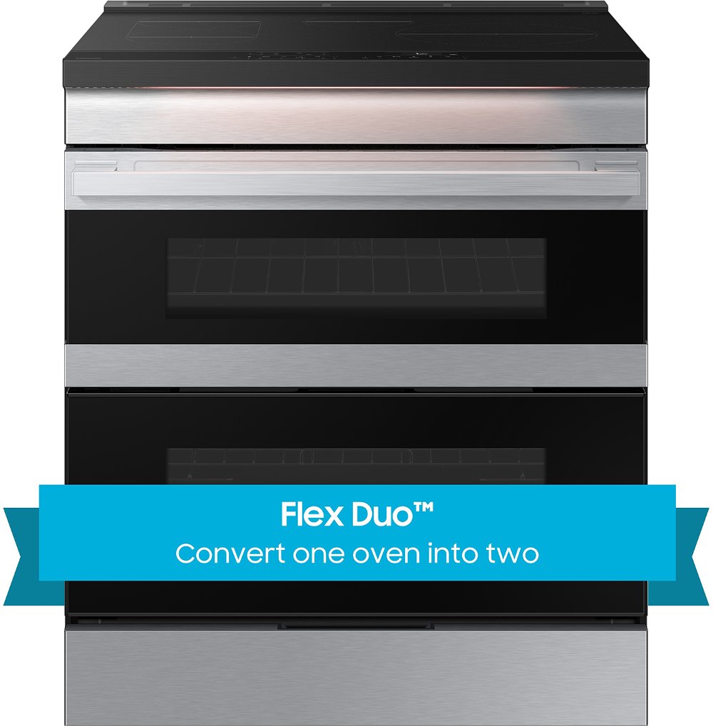 Samsung Bespoke 6.3 Cu Ft Smart Slide-In Induction Range with Flex DuoTM - Stainless Steel