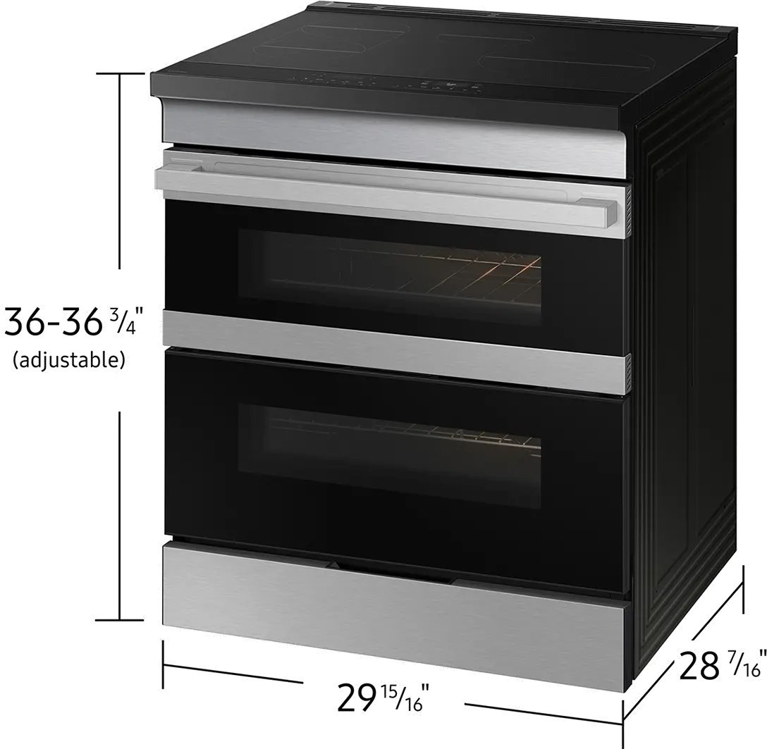 NSI6DG9550SR Samsung Bespoke 6.3 Cu Ft Smart Slide-In Induction Range with Flex DuoTM - Stainless Steel-4