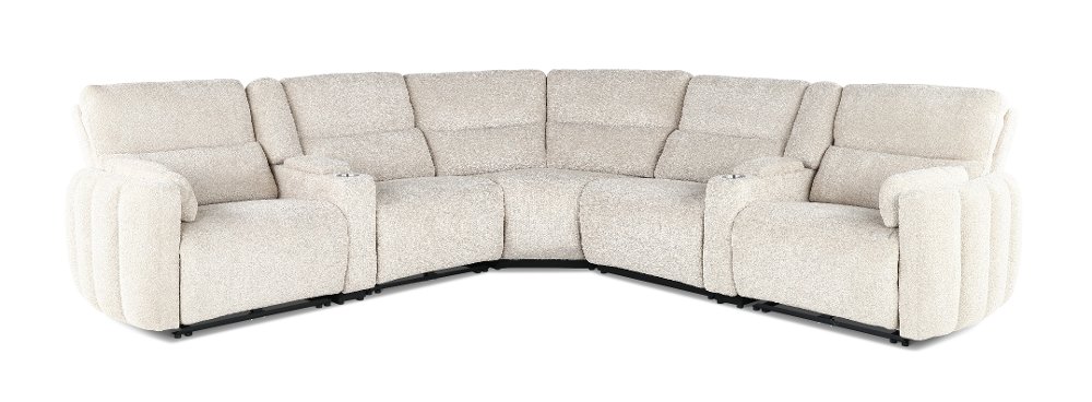 Modesto Buttercream 7-Piece Power Reclining Sectional
