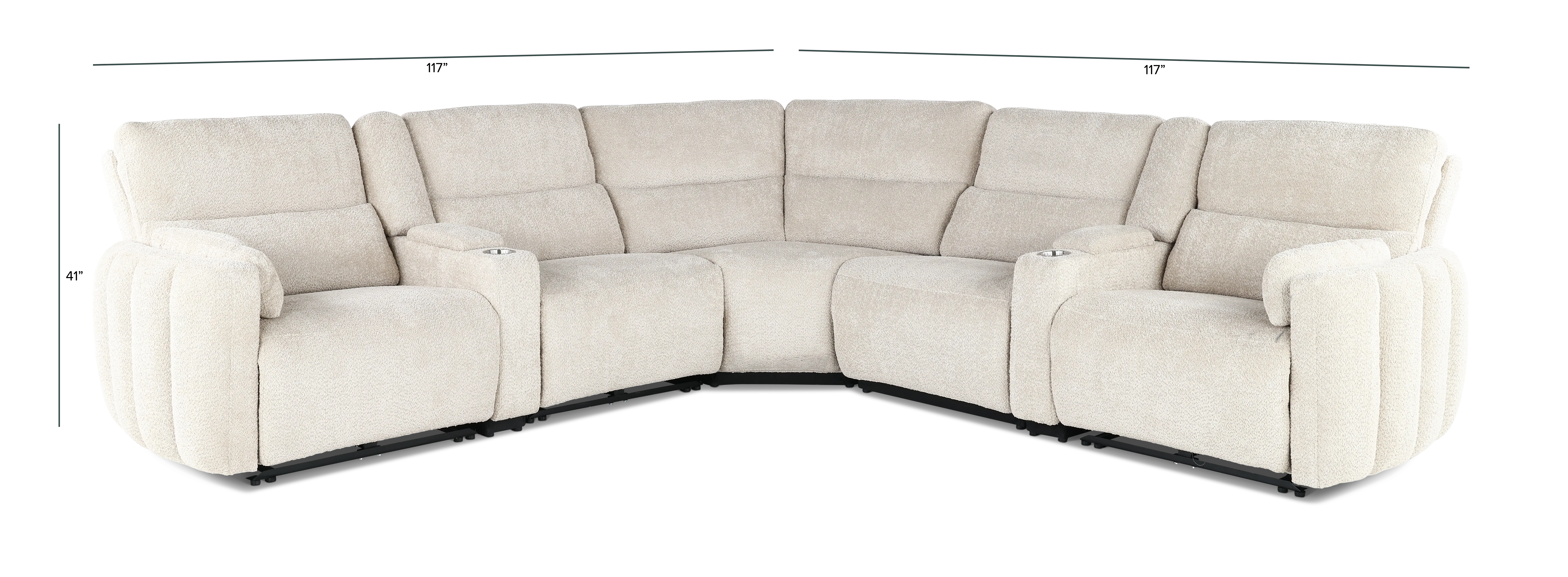 Modesto Buttercream 7-Piece Power Reclining Sectional-3