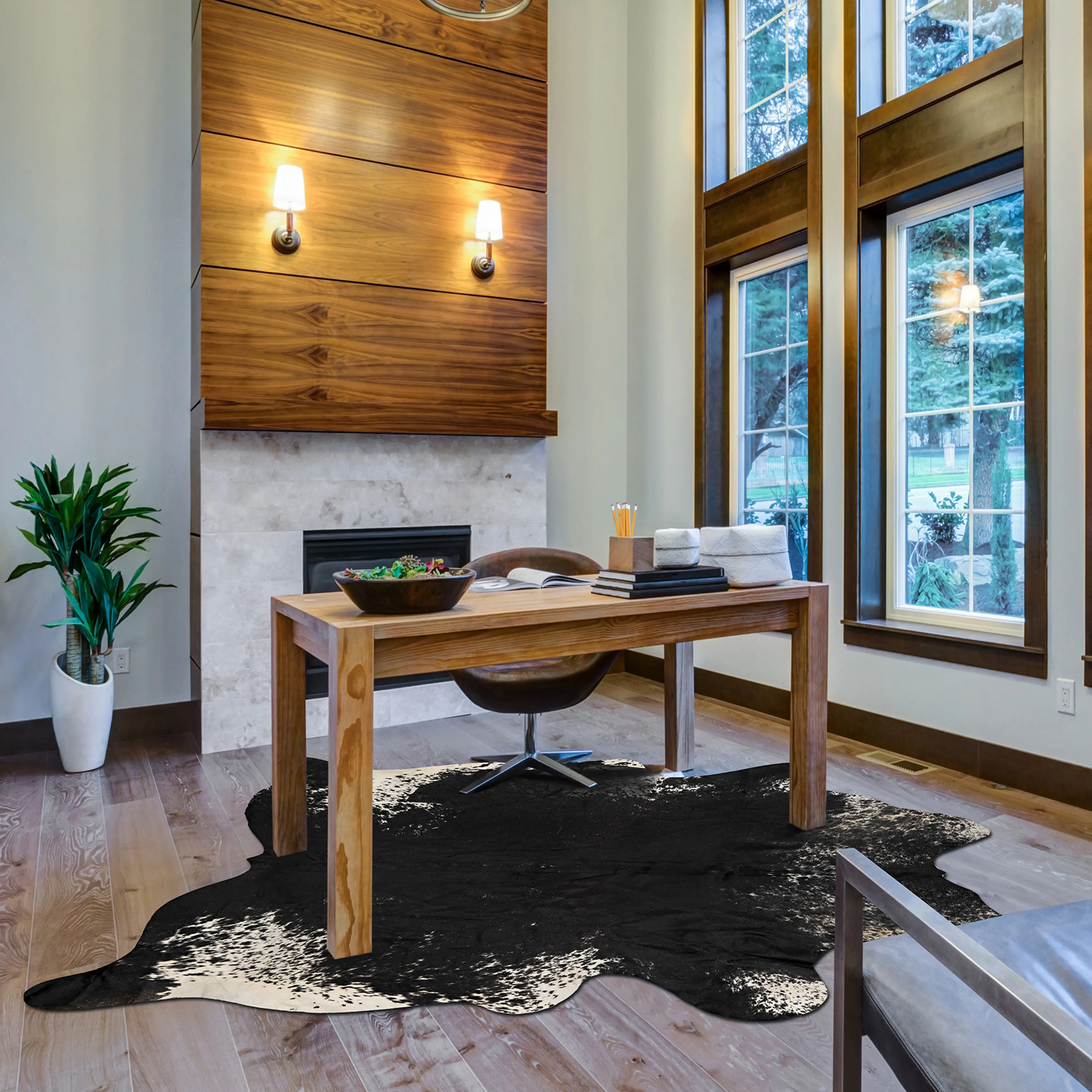 Brown and Black Cowhide Skin-2