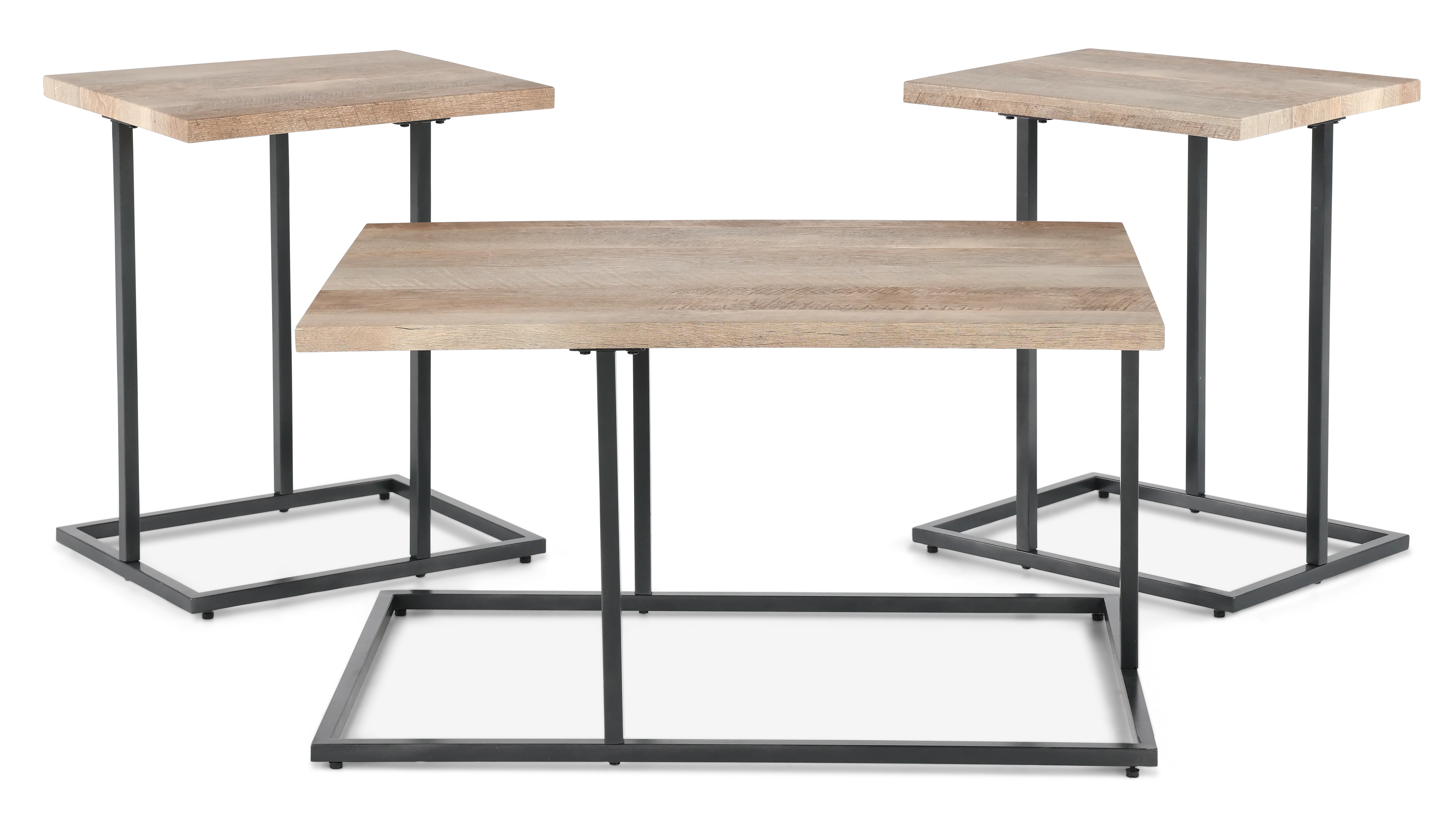 Albreane Gray and Brown Tables, Set of 3-1