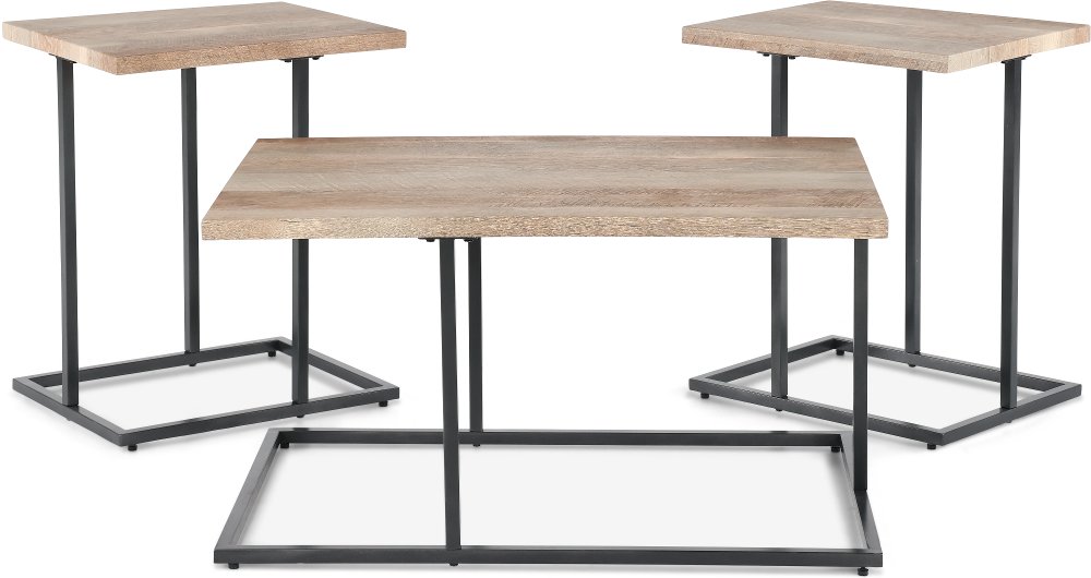 Albreane Gray and Brown Tables Set of 3