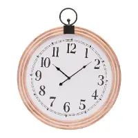 Round 24  Natural Wall Clock