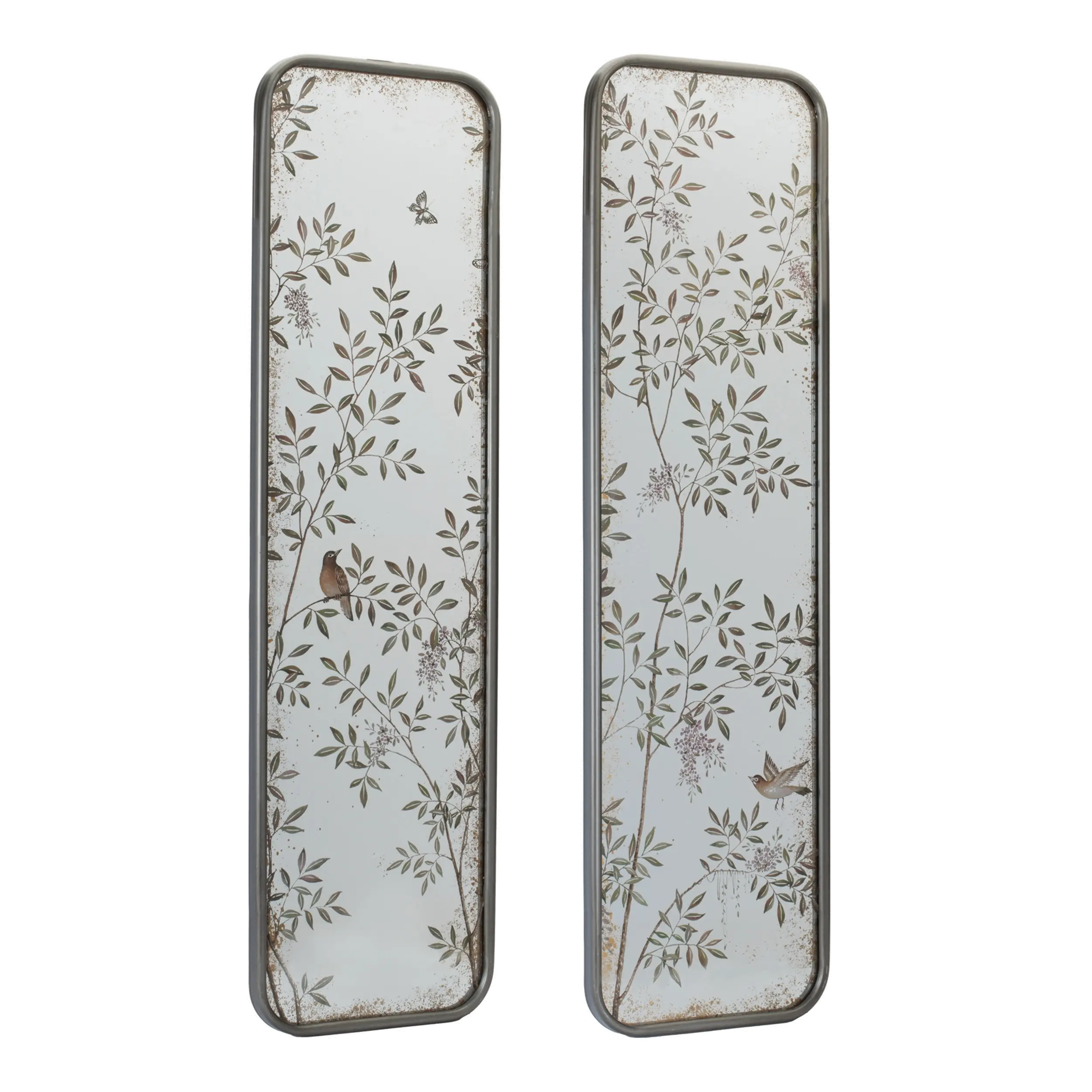 Metal and Glass Mirrors Set of 2-1
