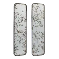 Metal and Glass Mirrors Set of 2