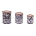 Magnolia Iron Wood Canisters Set of 3