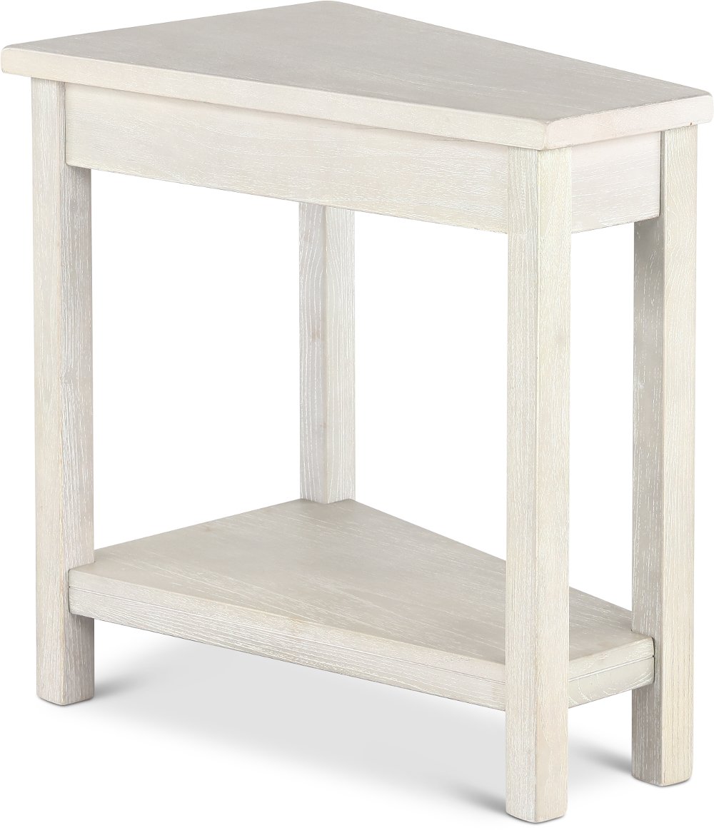 Wedge Light Gray Chairside Table