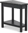 Wedge Black Chairside Table