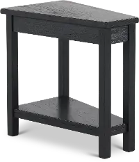 Wedge Black Chairside Table