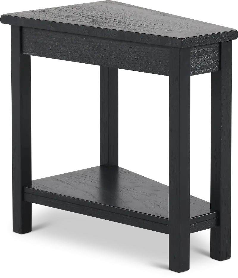 Wedge Black Chairside Table