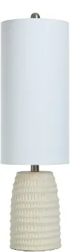 Off White Buff Table Lamp