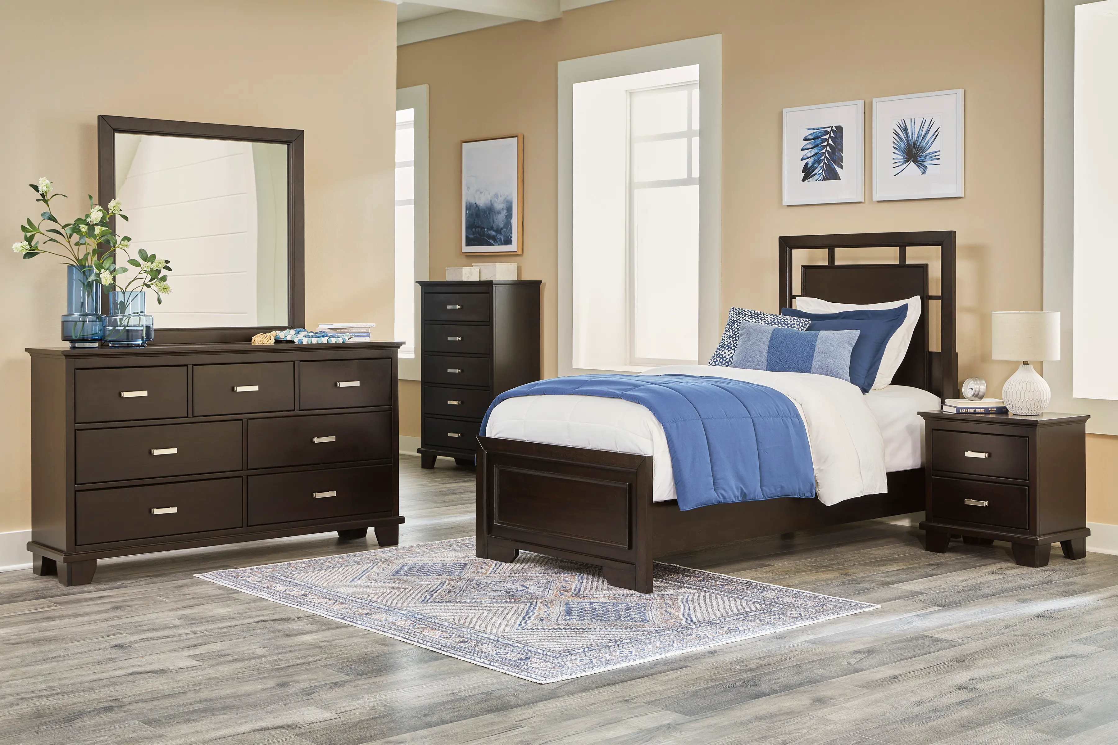 Coventry Dark Brown Twin Bed-2