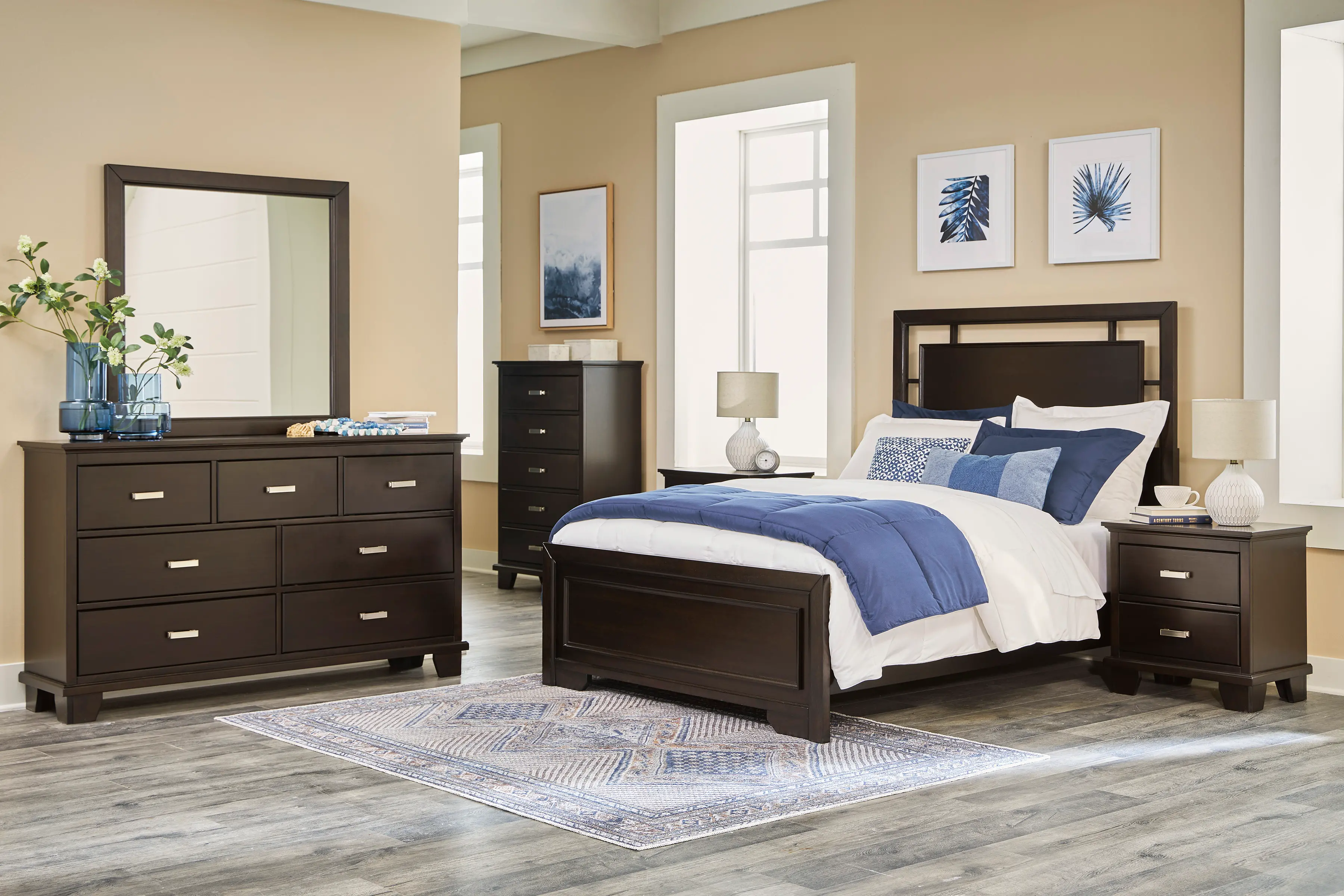 Coventry Dark Brown Queen Bed-2