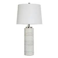 Pastel Turquoise and Gray Table Lamp