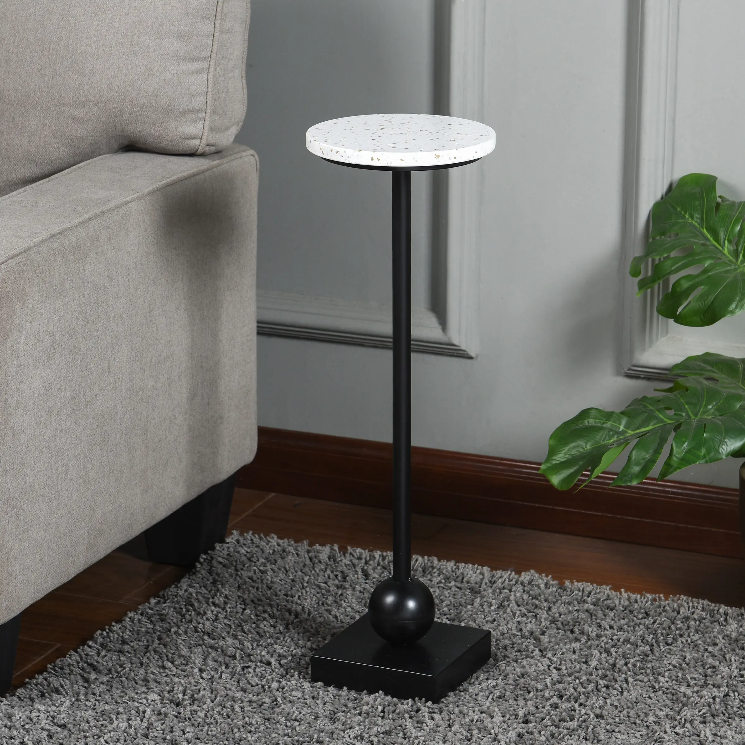 Ebony Pedestal Drinking Table-2