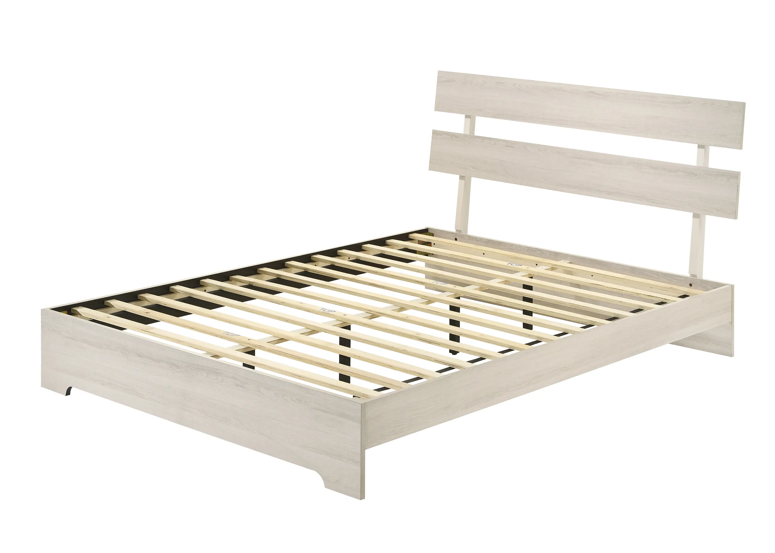 Alix White Queen Platform Bed-3
