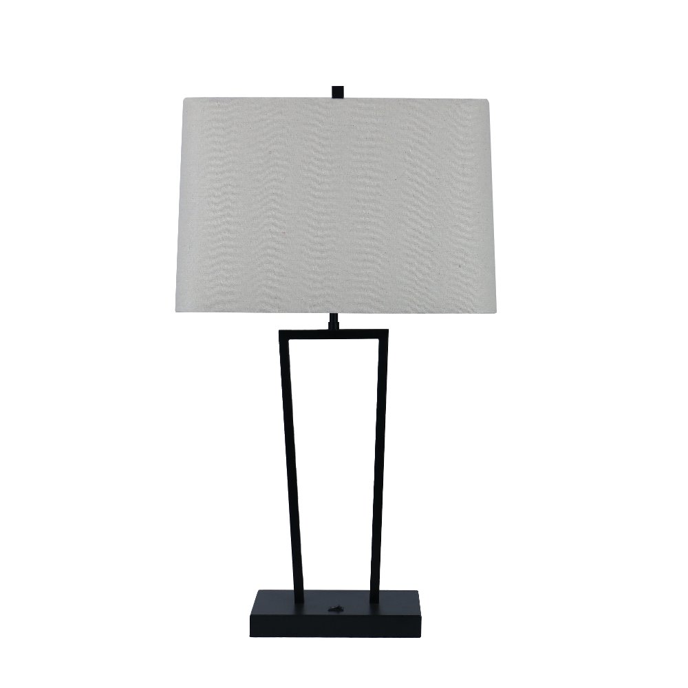 27" Black Metal Table Lamp