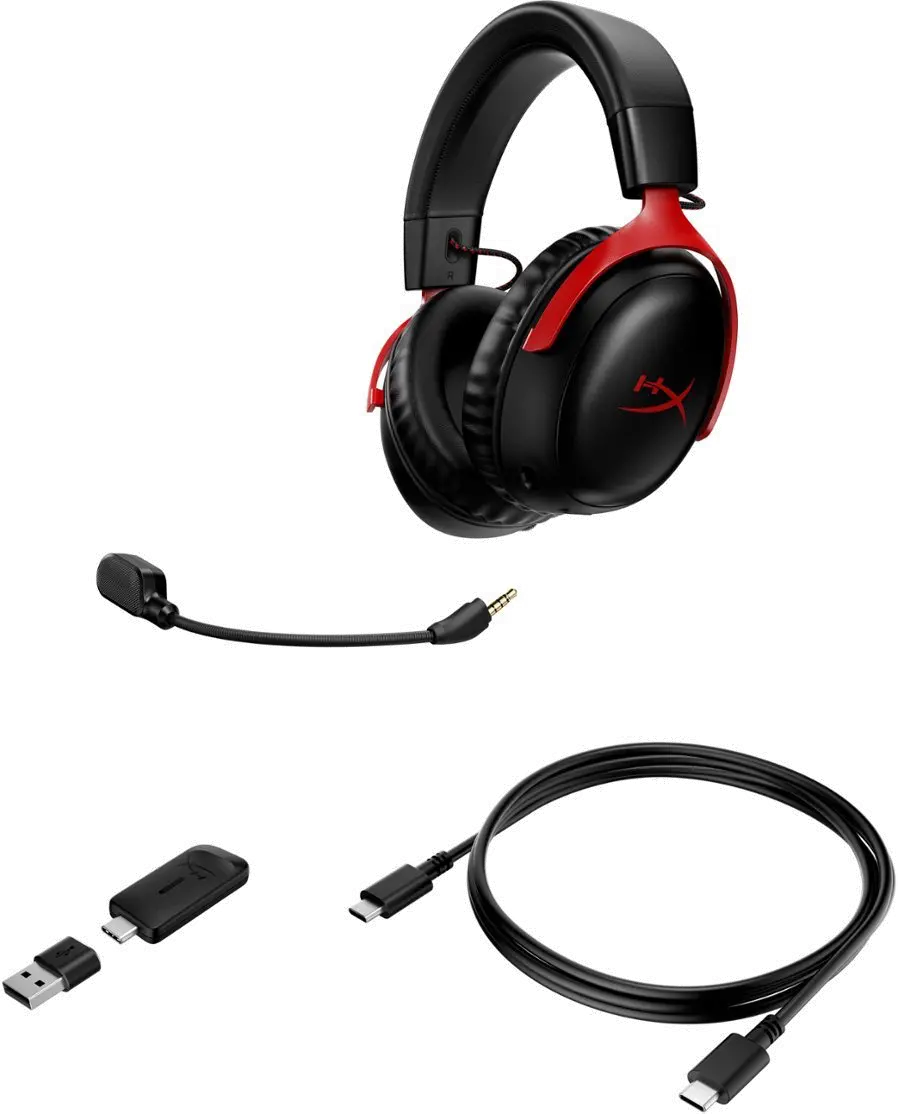 NAE-HP-77Z46AA HyperX Cloud III Wireless Gaming Headset - Black/Red-7