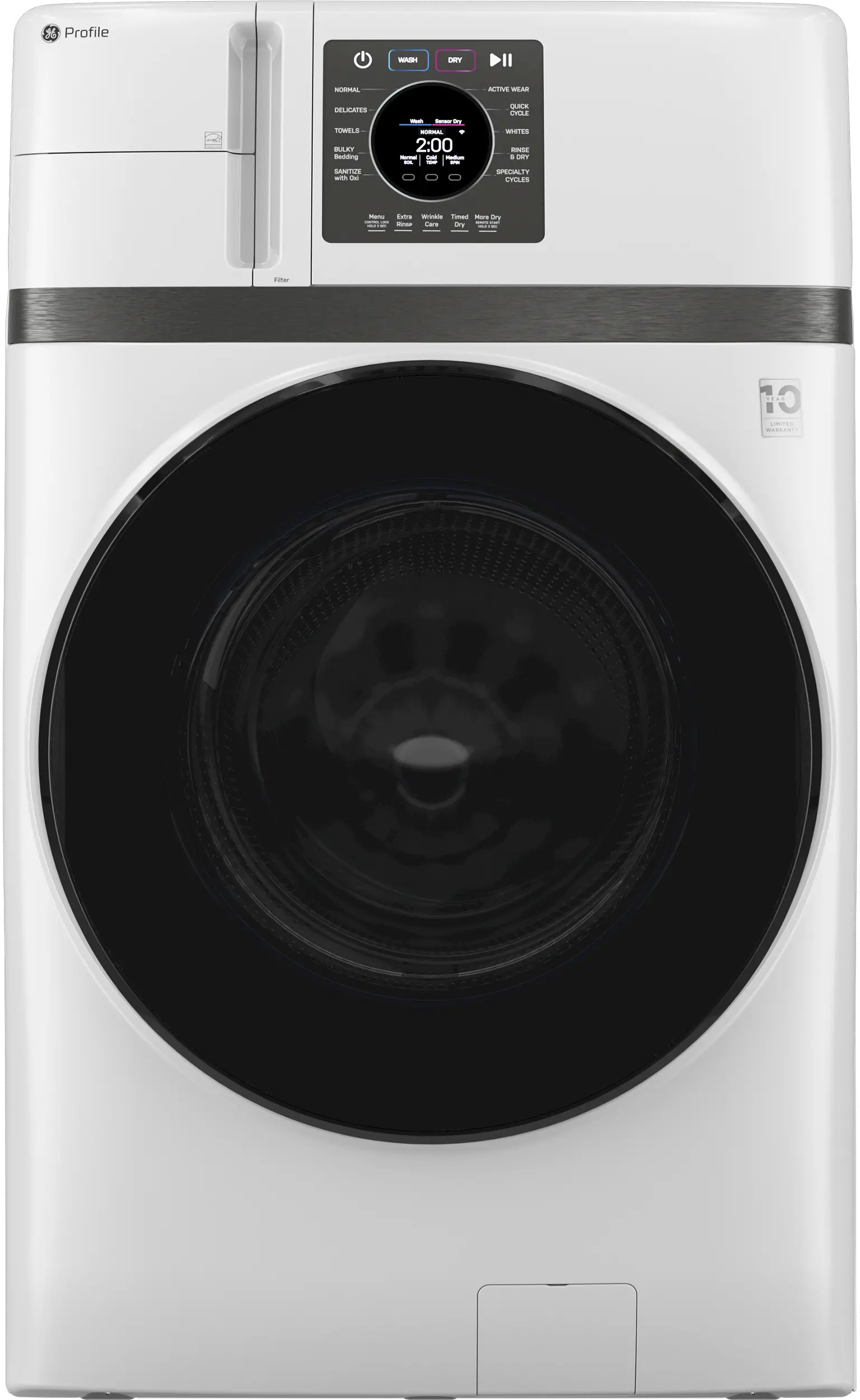 PFQ83HSSWWW GE Profile 4.6 Cu Ft 2-in-1 Smart Washer / Dryer - White-1