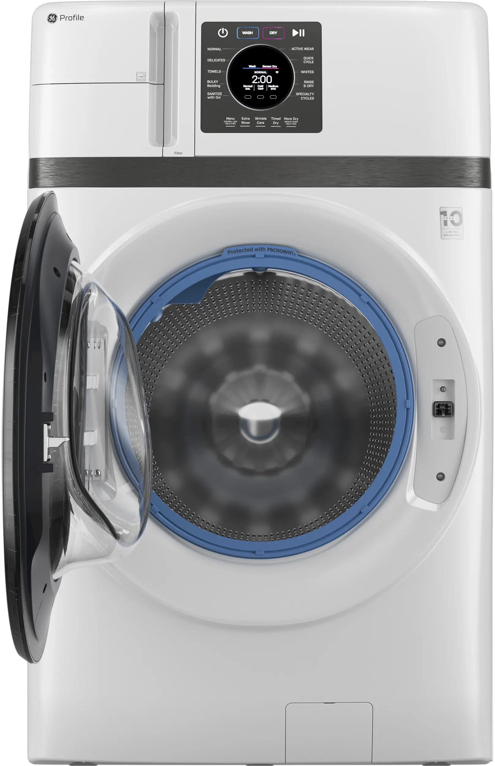 PFQ83HSSWWW GE Profile 4.6 Cu Ft 2-in-1 Smart Washer / Dryer - White-10