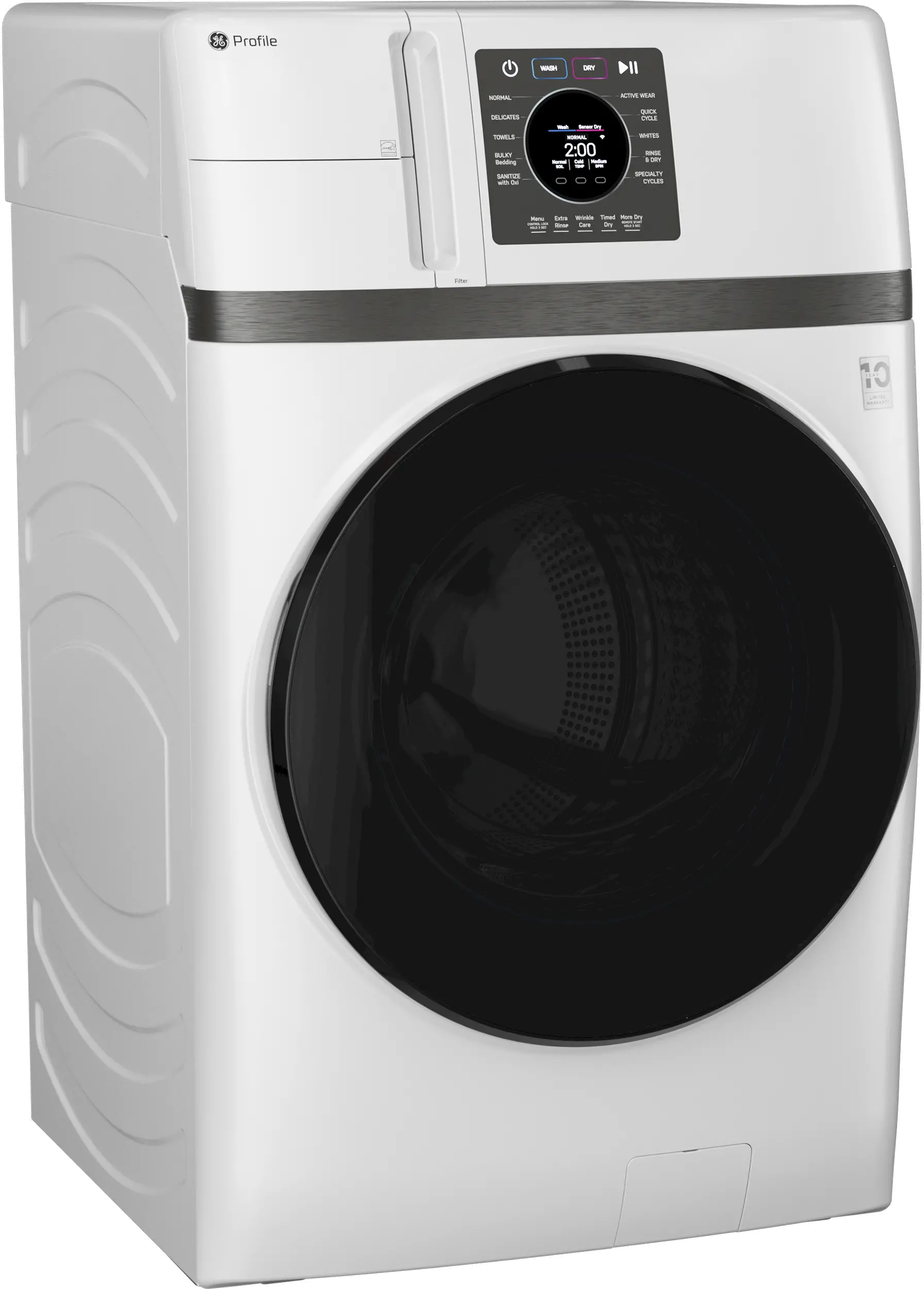 PFQ83HSSWWW GE Profile 4.6 Cu Ft 2-in-1 Smart Washer / Dryer - White-12