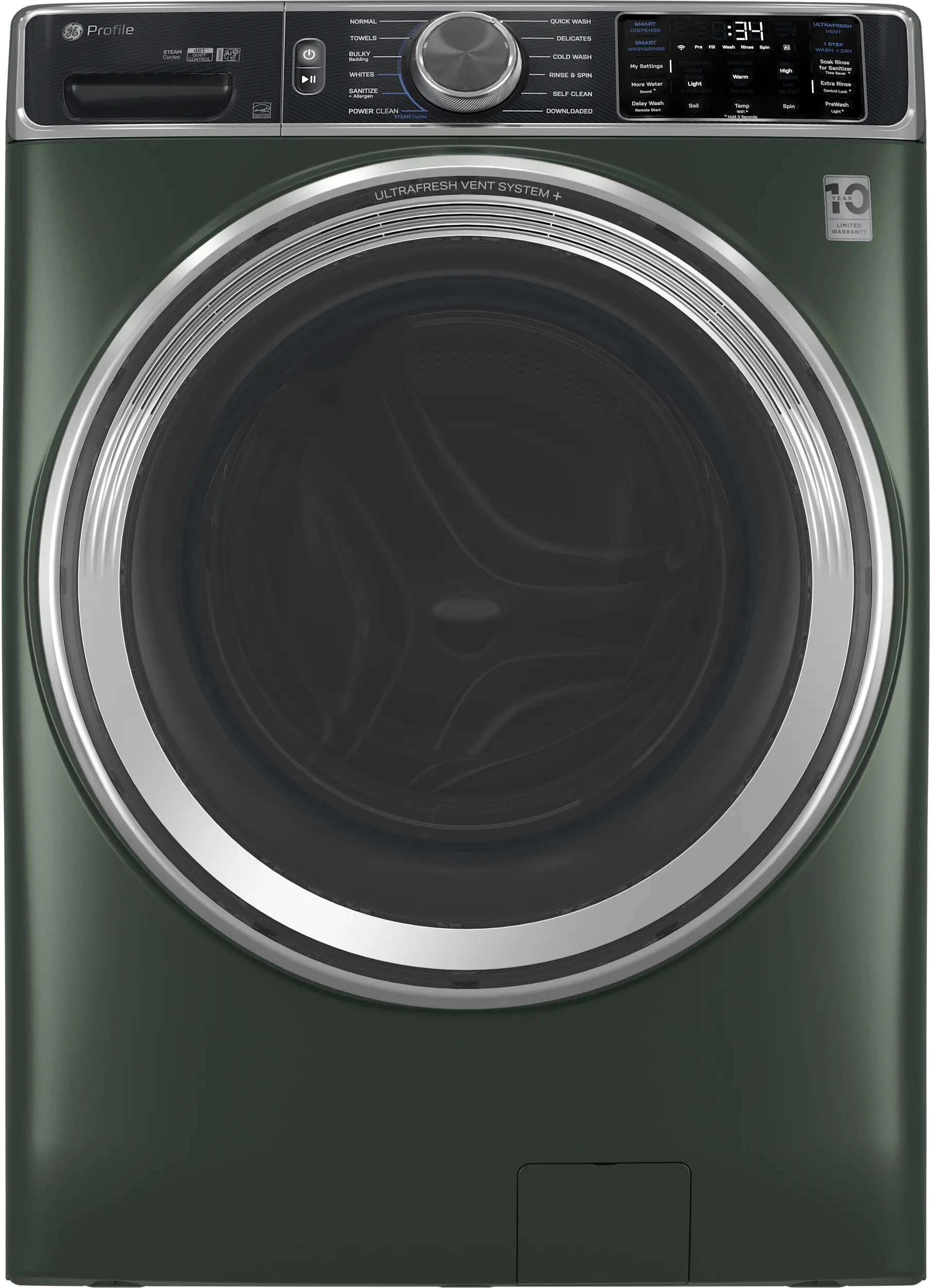 PFW955SPWGN GE Profile™ 5.5 Cu Ft Front Load Smart Washer - Jade Green-1