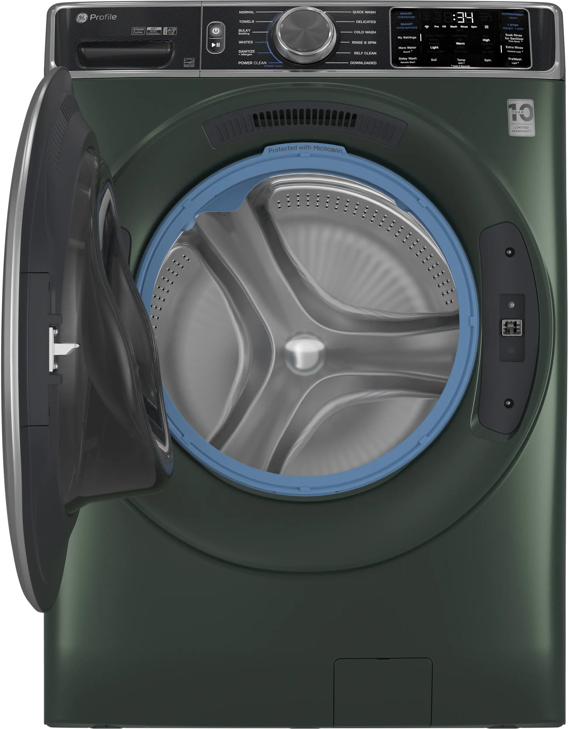 PFW955SPWGN GE Profile™ 5.5 Cu Ft Front Load Smart Washer - Jade Green-11