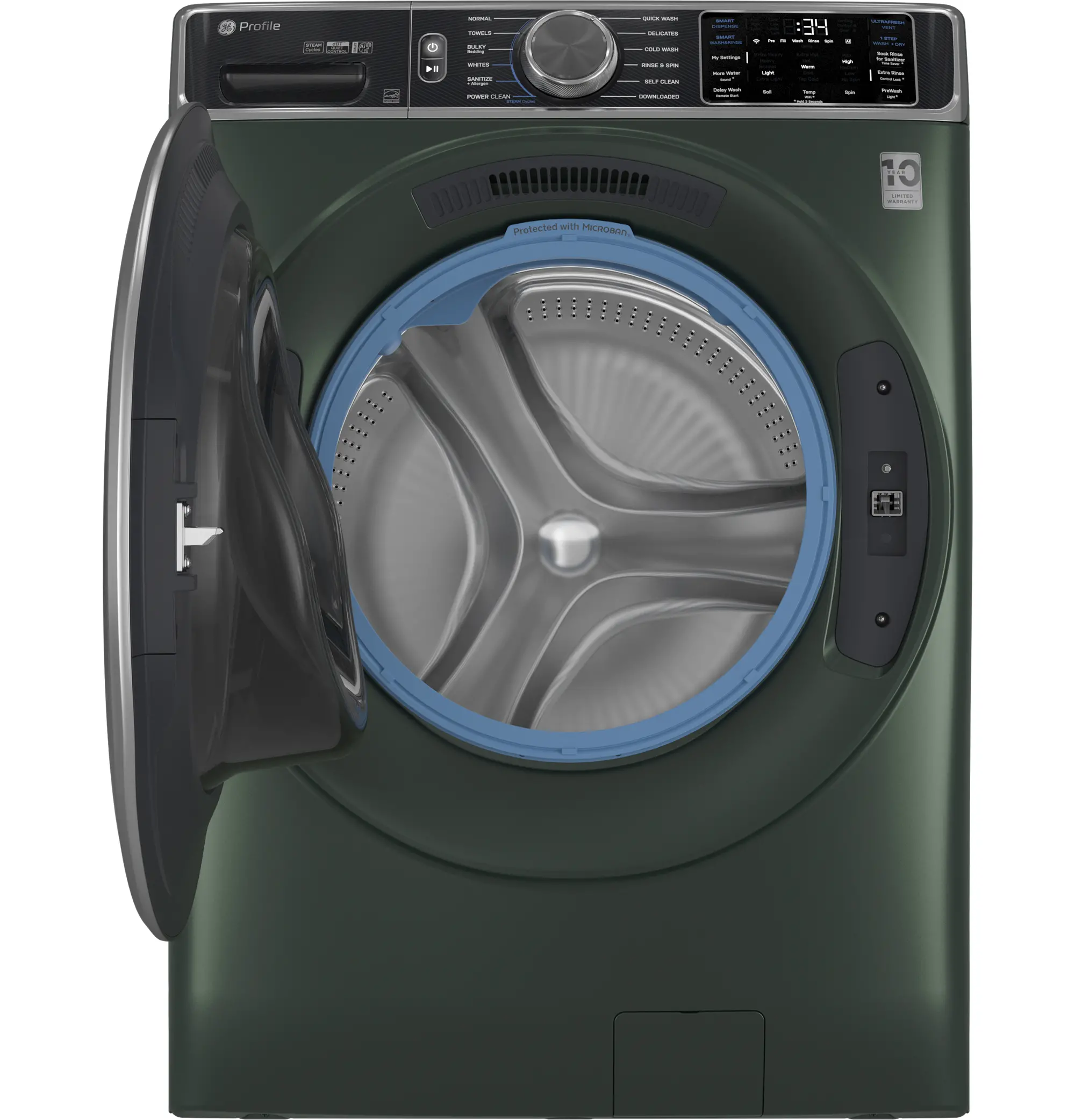 GE Profile 5.5 Cu Ft Front Load Smart Washer - Jade Green | RC Willey