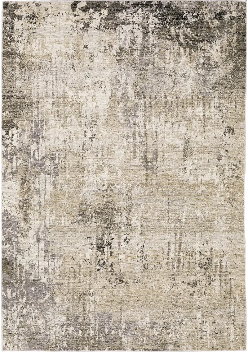 Nebulous 5 x 8 Modern Beige Area Rug