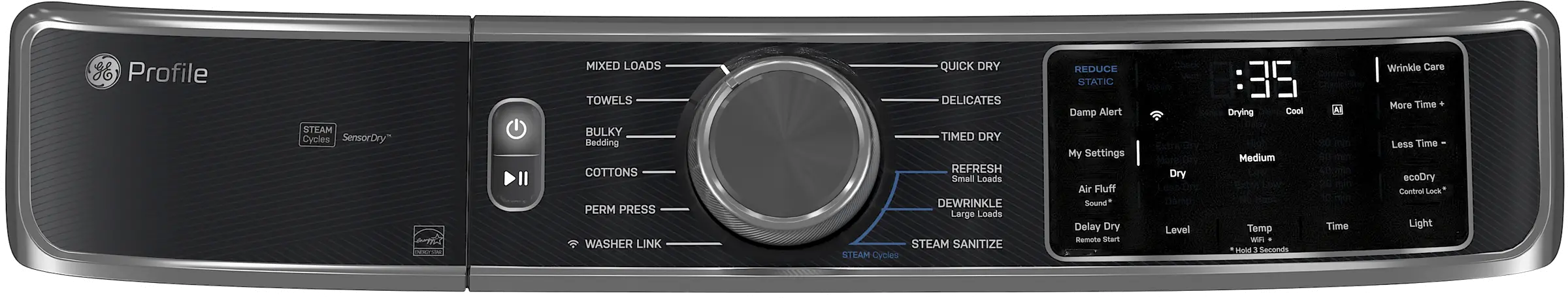 PFD95ESPWDS GE Profile™ 7.8 Cu Ft Smart Electric Dryer - Dark Steel-11