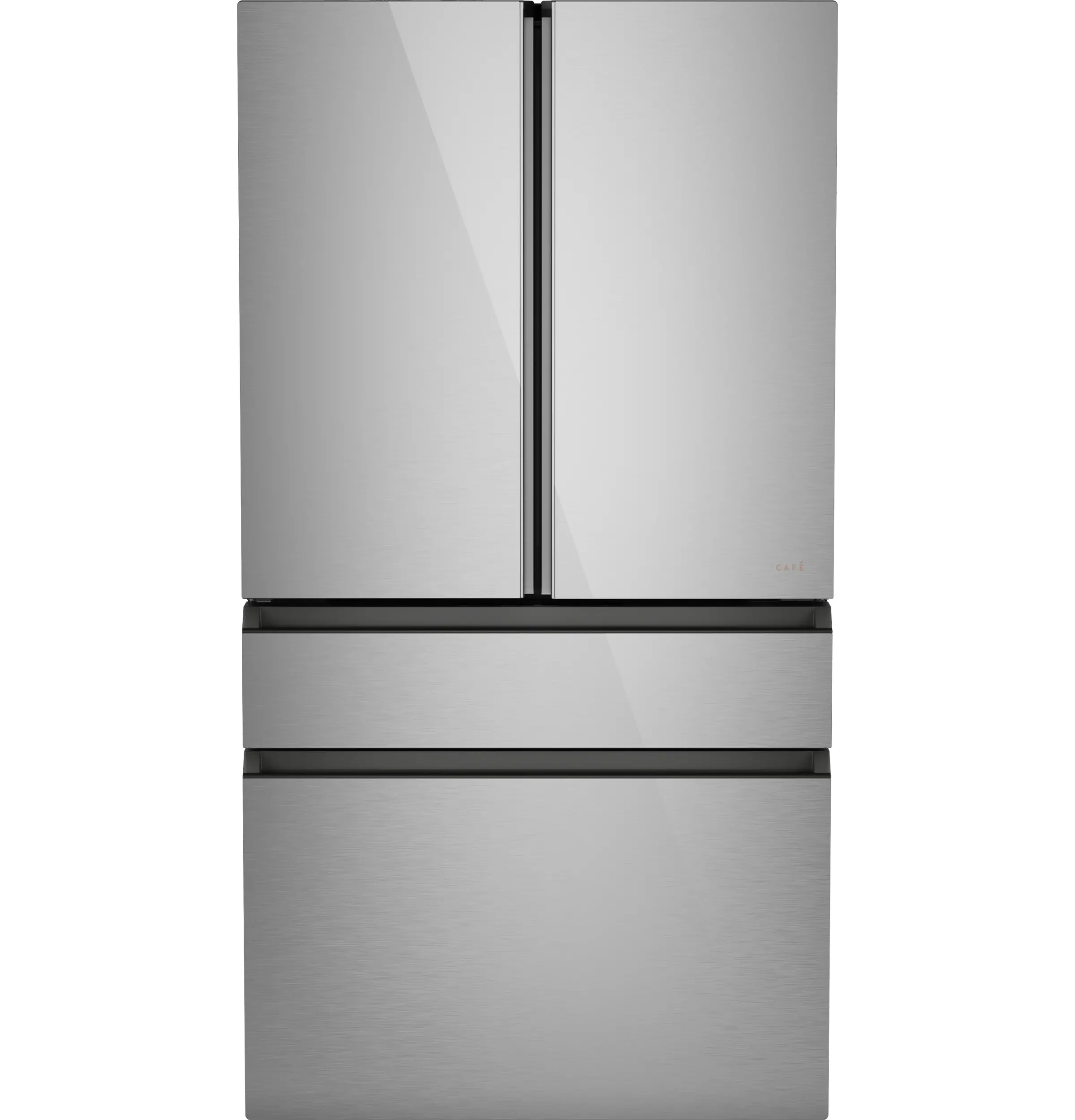 CJE23DM5WS5 GE Cafe 23 Cu Ft 4-Door French Door Refrigerator - Counter Depth Platinum Glass-1