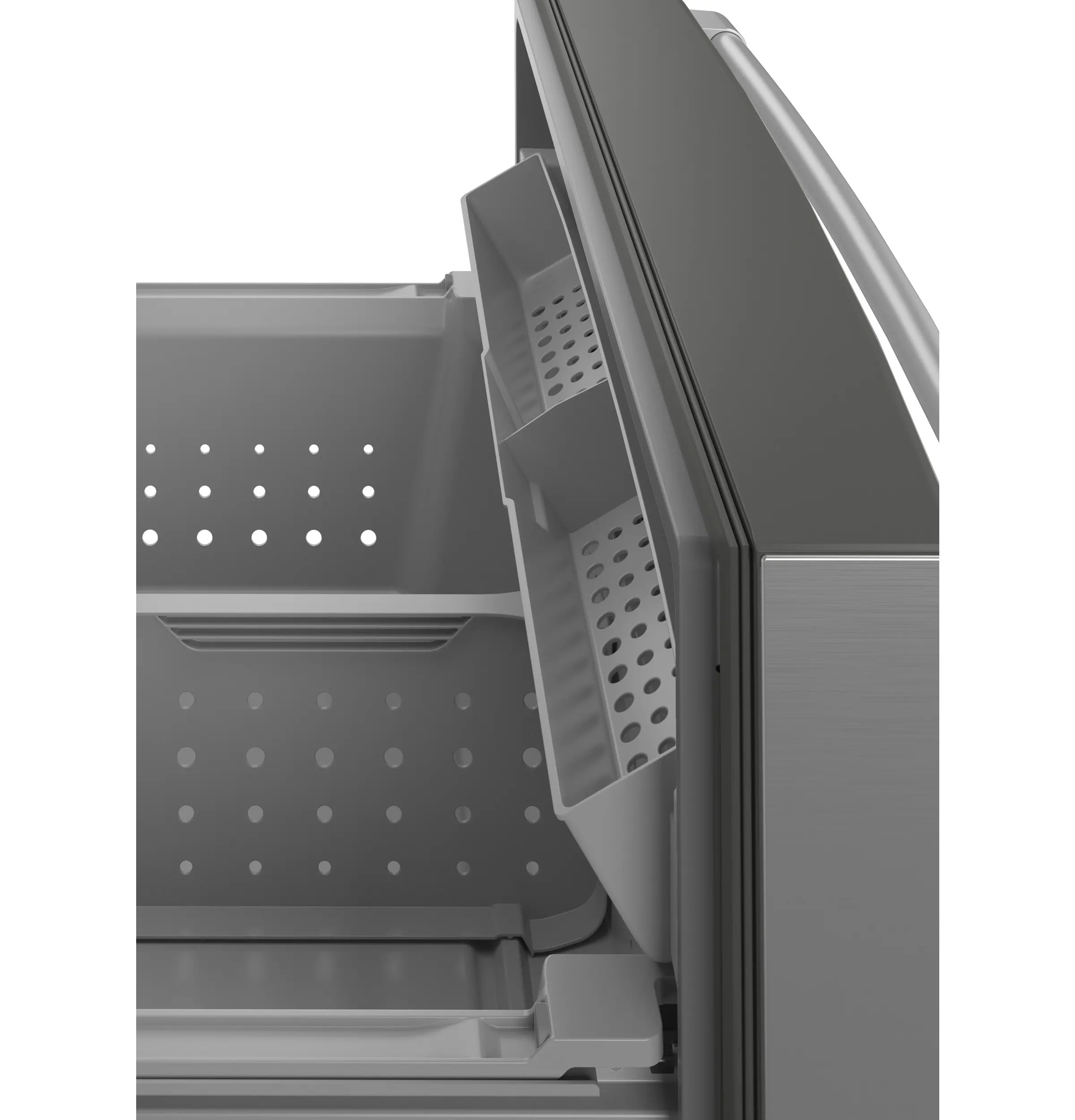 CJE23DM5WS5 GE Cafe 23 Cu Ft 4-Door French Door Refrigerator - Counter Depth Platinum Glass-9